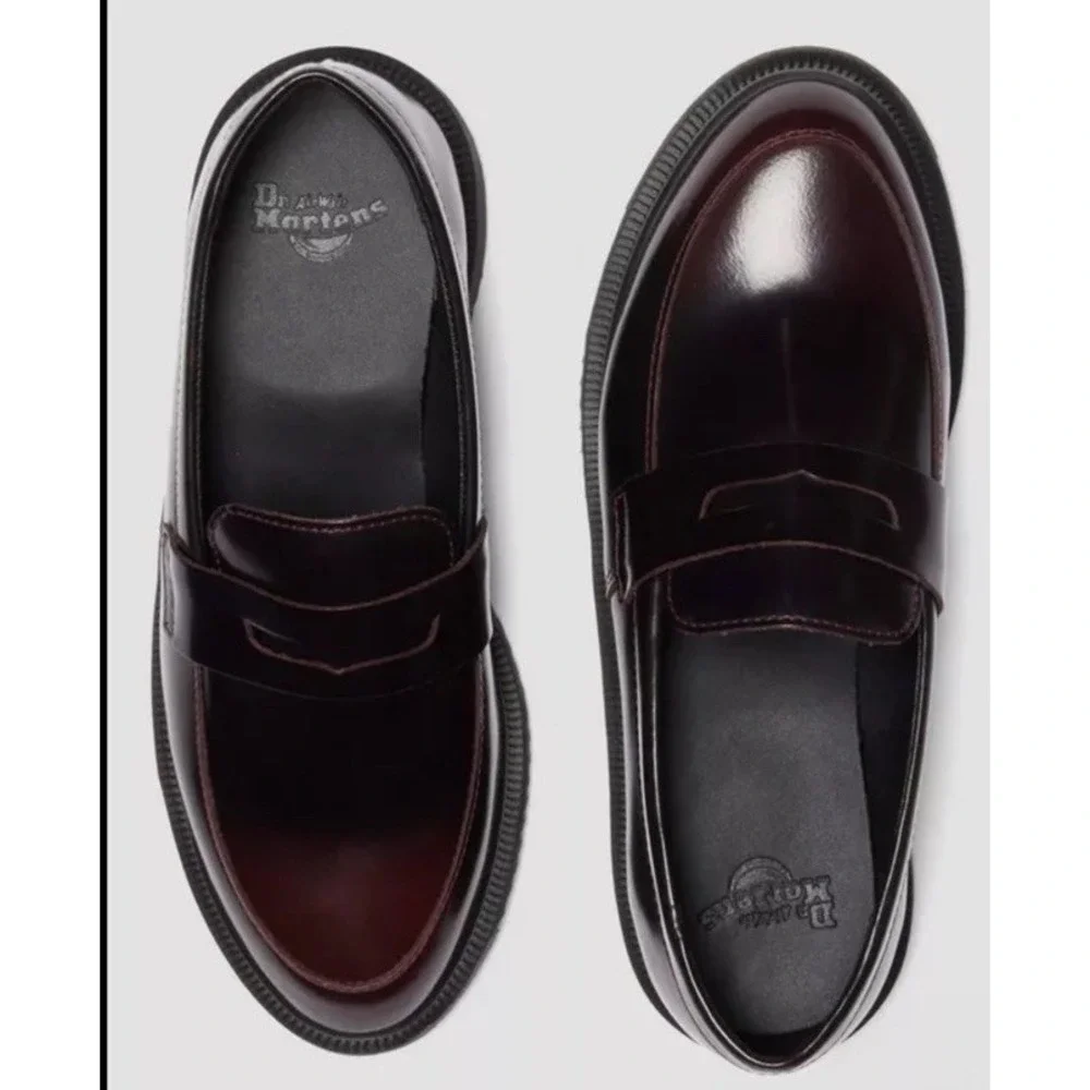 New Dr. Martens Temara Women's 6 Black Cherry Red Arcadia Penny Loafers 37 $130